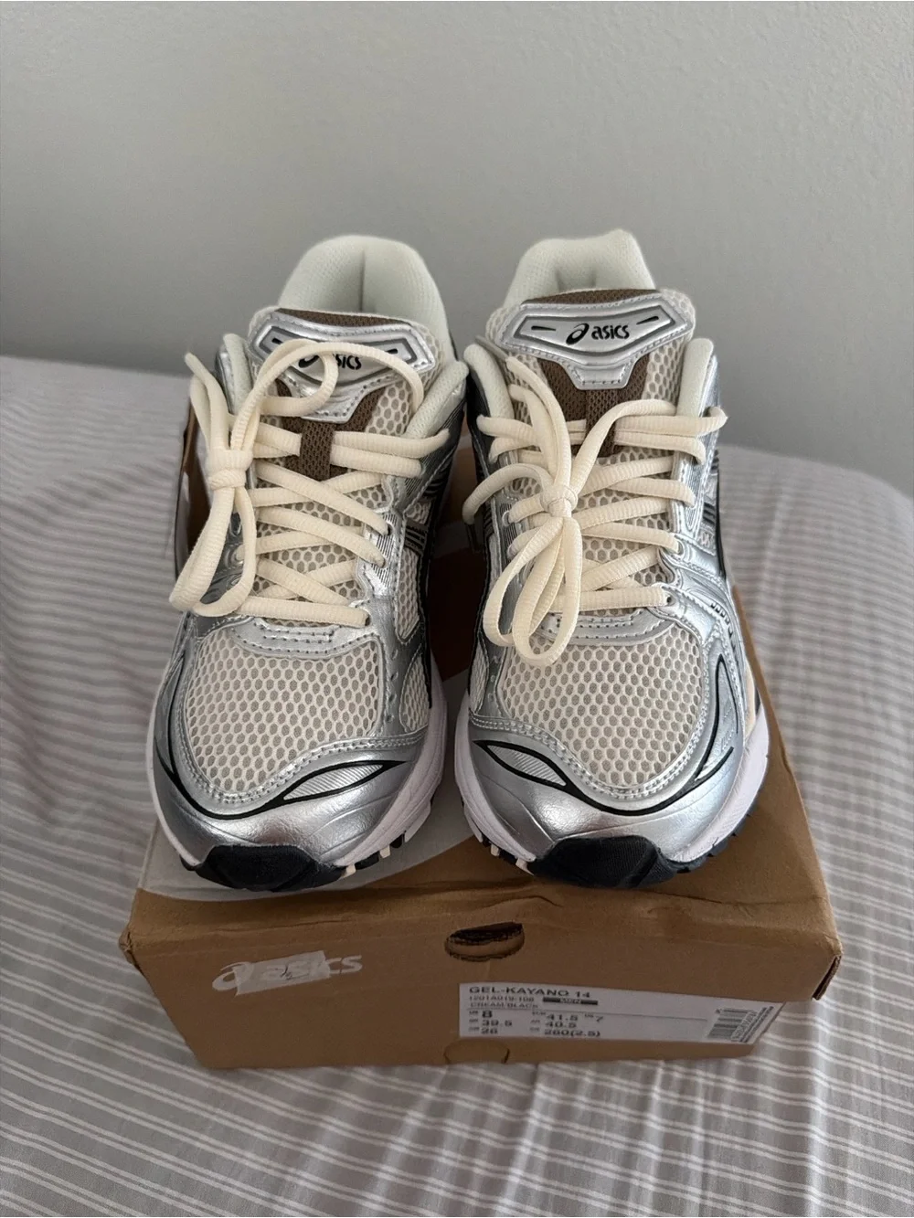 New ASICS Men’s Gel Kayano 14 Cream/Black Size 8